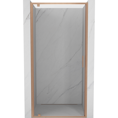 Mexen Exo-BR drzwi prysznicowe uchylne 80 cm, transparent, miedź szczotkowana - 8181-080-000-65-00