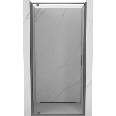 Mexen Exo-BR drzwi prysznicowe uchylne 90 cm, transparent, gun gray szczotkowany - 8181-090-000-66-00