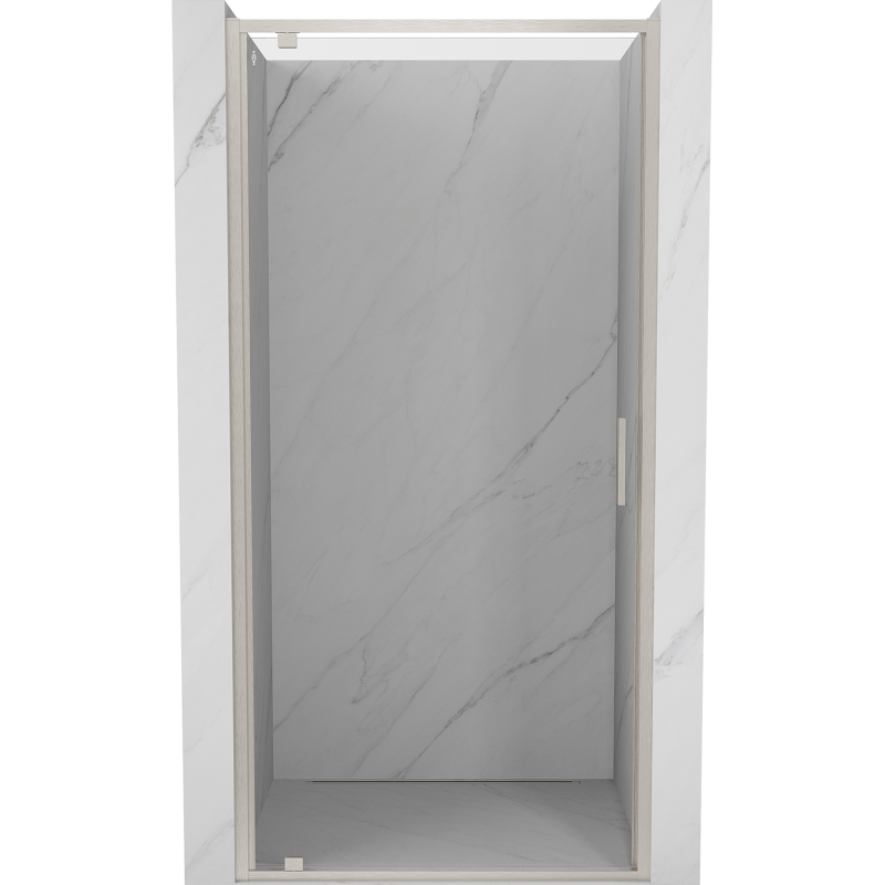 Mexen Exo-BR drzwi prysznicowe uchylne 95 cm, transparent, nikiel szczotkowany - 8181-095-000-97-00