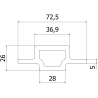 Mexen Lamero Premium listwa elewacyjna łączeniowa kompozytowa lamelowa 300 x 7,2 cm, maple - C9262-300-10