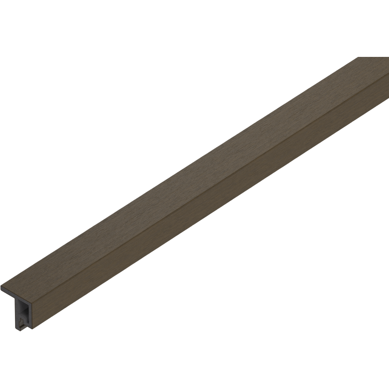 Mexen Lamero Premium listwa elewacyjna typ F kompozytowa lamelowa 300 x 3,6 x 4,9 cm, dark brown - C9261-300-06