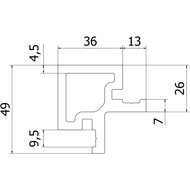 Mexen Lamero Premium listwa elewacyjna narożna kompozytowa lamelowa 300 x 3,6 x 3,6 cm, light grey - C9260-300-08