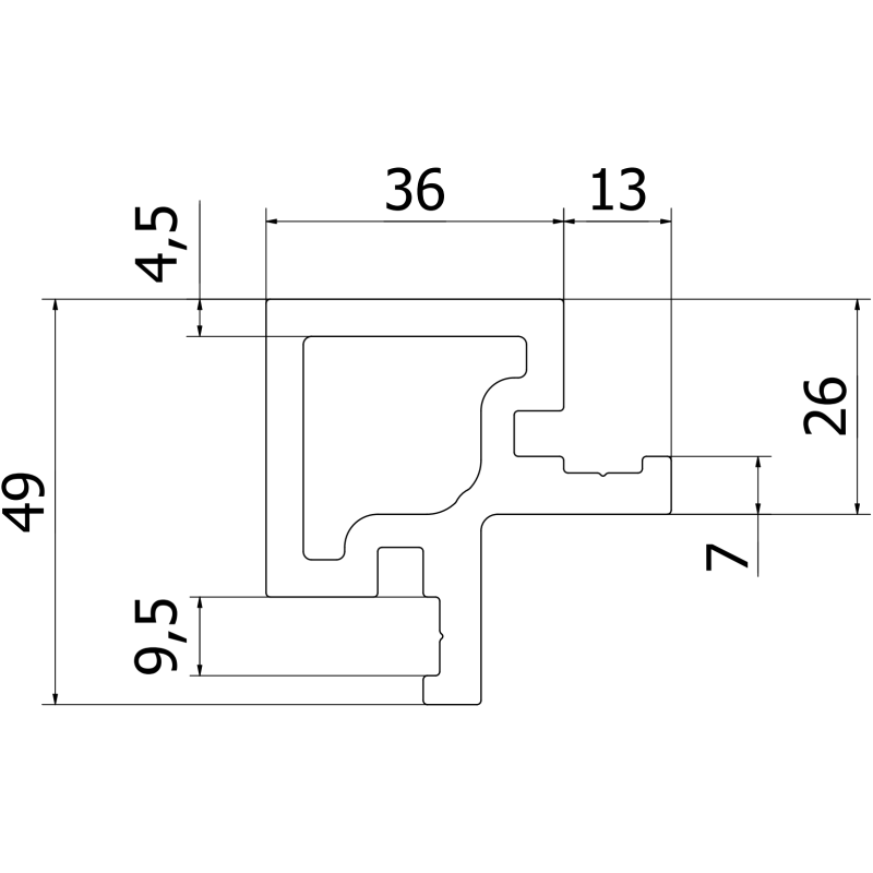 Mexen Lamero Premium listwa elewacyjna narożna kompozytowa lamelowa 300 x 3,6 x 3,6 cm, teak - C9260-300-16