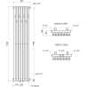 Mexen Flux radiador de baño decorativo 1500 x 340 mm, 630 W, antracita - W127-1500-360-00-66
