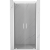 Mexen Exo-BR Duo drzwi prysznicowe podwójne uchylne 120 cm, transparent, białe - 8182-120-000-20-00