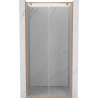 Mexen Exo-BR Duo drzwi prysznicowe podwójne uchylne 90 cm, transparent, miedź szczotkowana - 8182-090-000-65-00