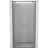 Mexen Exo-BR Duo drzwi prysznicowe podwójne uchylne 80 cm, transparent, gun gray szczotkowany - 8182-080-000-66-00