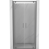 Mexen Exo-BR Duo drzwi prysznicowe podwójne uchylne 120 cm, transparent, gun gray szczotkowany - 8182-120-000-66-00