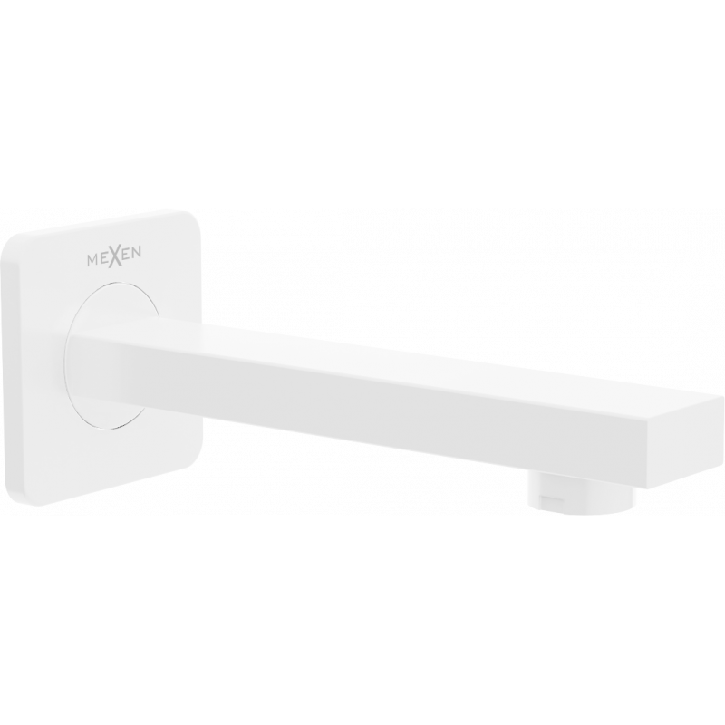 Mexen Cube beccuccio per vasca a parete, bianco - 79370-20