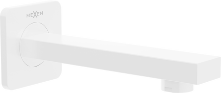 Mexen Cube wall-mounted bathtub spout, white - 79370-20