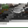 Mexen Tomas Granitspüle 2-Kammer 800 x 500 mm, schwarz/silber Metallic, schwarzer Siphon - 6516802000-73-B