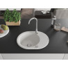 Mexen Kevin fregadero de granito de 1 seno con escurridor 586 x 458 mm, blanco, sifón cromado - 6517581005-20