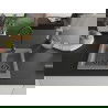 Mexen Carlos évier en granit 1,5 bac 582 x 475 mm, gris, siphon noir - 6518581500-71-B
