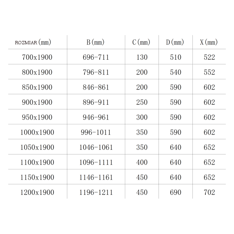 Mexen Roma 110 cm käännettävä suihkuovi, kirkas, kromi - 854-110-000-01-00