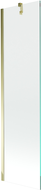 Mexen Next 1-flügelige Badewannenabtrennung 50 x 150 cm, transparent, gold - 895-050-000-00-00-50