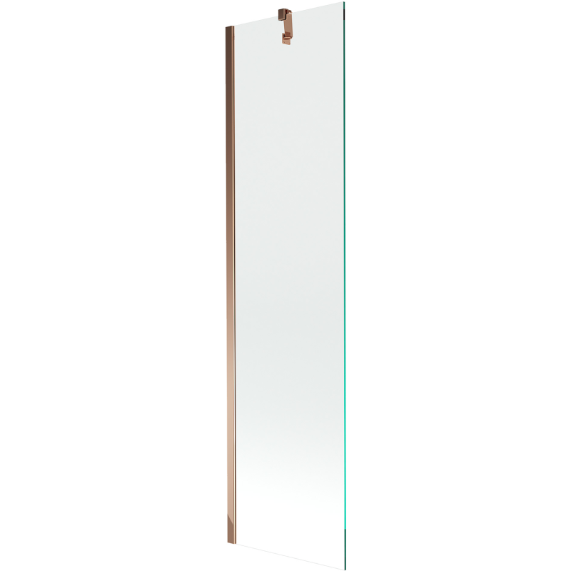 Mexen Next Badewannenabtrennung 1-flügelig 50 x 150 cm, transparent, Roségold - 895-050-000-00-00-60