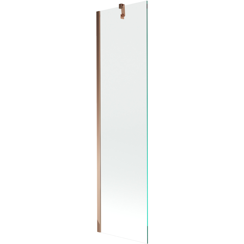 Mexen Next badscherm 1-delig 50 x 150 cm, transparant, rosegoud - 895-050-000-00-00-60