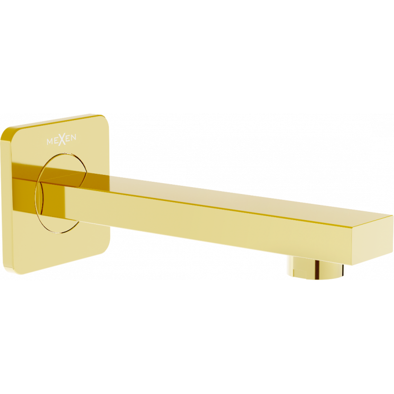 Mexen Cube muurkraan voor bad, goud - 79370-50