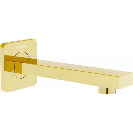Mexen Cube bocca di erogazione per vasca a parete, oro - 79370-50