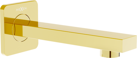 Mexen Cube väggmonterad badkarskran, guld - 79370-50