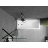 Mexen Next paroi de baignoire 1 volet 60 x 150 cm, transparent, noir - 895-060-000-00-00-70