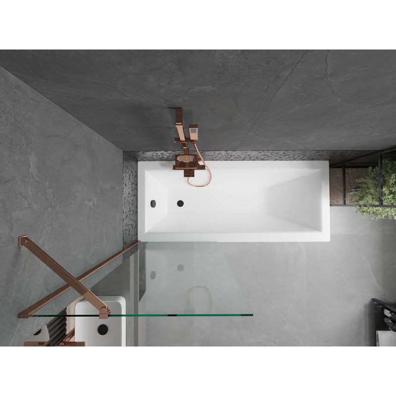 Mexen Next 1-panel shower screen 70 x 150 cm, transparent, rose gold - 895-070-000-00-00-60
