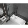 Mexen Next paroi de baignoire à 1 battant 70 x 150 cm, transparent, noir - 895-070-000-00-00-70