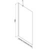Mexen Next Badewannenabtrennung 1-flügelig 80 x 150 cm, transparent, Chrom - 895-080-000-00-00-01