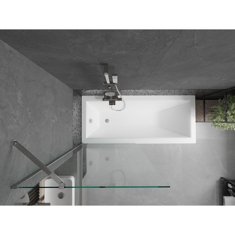 Mexen Next 1-Panel Bathtub Screen 80 x 150 cm, Transparent, Chrome - 895-080-000-00-00-01