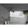 Mexen Next bath screen 1-wing 80 x 150 cm, transparent, rose gold - 895-080-000-00-00-60