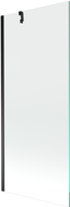Mexen Next paratia da vasca da bagno a 1 anta 80 x 150 cm, trasparente, nero - 895-080-000-00-00-70