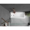 Mexen Next bath screen 1-wing 90 x 150 cm, transparent, rose gold - 895-090-000-00-00-60
