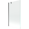 Mexen Next badwand scherm 1-delig 90 x 150 cm, transparant, zwart - 895-090-000-00-00-70