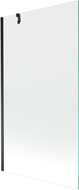 Mexen Next yksiovinen suihkuseinämä 90 x 150 cm, läpinäkyvä, musta - 895-090-000-00-00-70