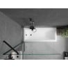 Mexen Next 1-panel bathtub screen 90 x 150 cm, transparent, black - 895-090-000-00-00-70