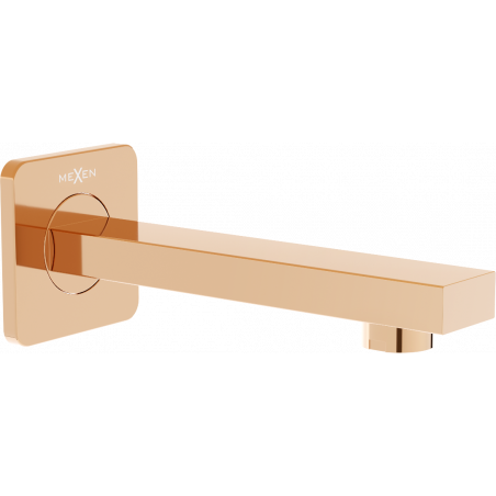 Mexen Cube wandmontéiert Buedbiddenauslaf, roseg Gold - 79370-60