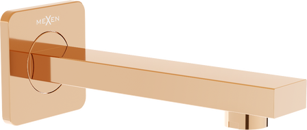 Mexen Cube wandmontéiert Buedbiddenauslaf, roseg Gold - 79370-60