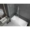 Mexen Next badwandparavent 1-delig 100 x 150 cm, transparant, wit - 895-100-000-00-00-20