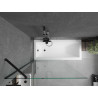 Mexen Next badscherm 1-vleugelig 100 x 150 cm, transparant, zwart - 895-100-000-00-00-70