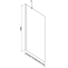 Mexen Next badwandpaneel 1-delig 50 x 150 cm, matglas, chroom - 895-050-000-00-30-01