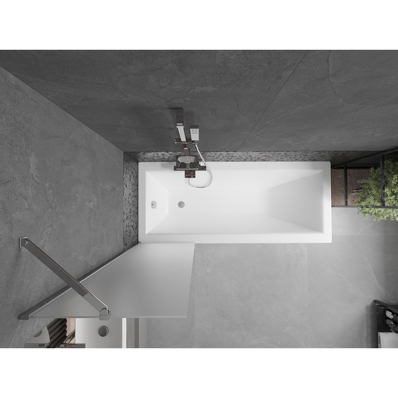 Mexen Next mampara de baño de 1 hoja 50 x 150 cm, escarcha, cromo - 895-050-000-00-30-01