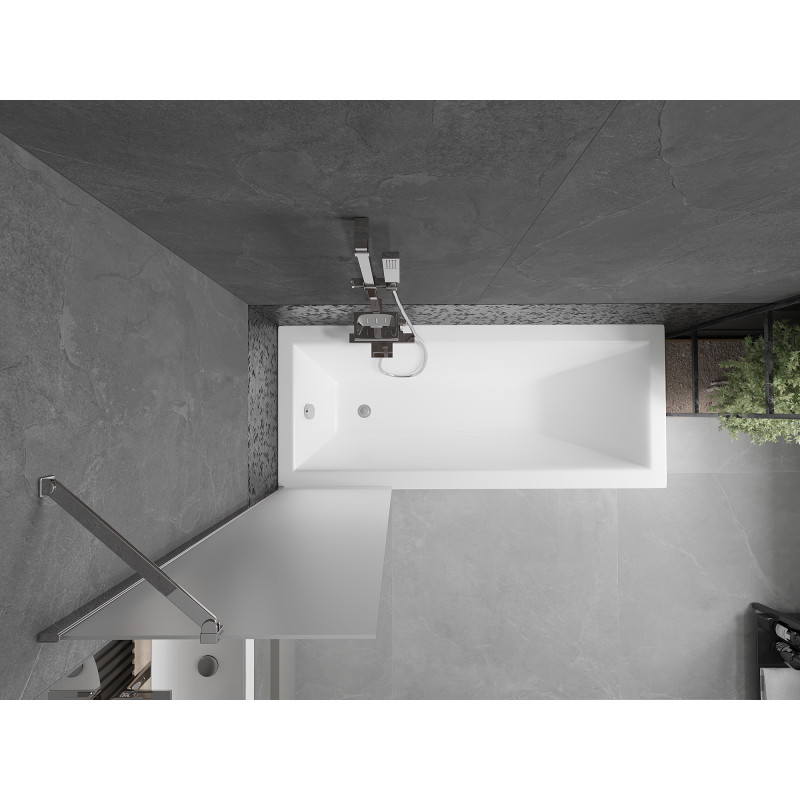 Mexen Next parawan nawannowy 1-skrzydłowy 50 x 150 cm, szron, chrom - 895-050-000-00-30-01