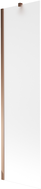 Mexen Next 1-delig badscherm 50 x 150 cm, ijsglas, roze goud - 895-050-000-00-30-60