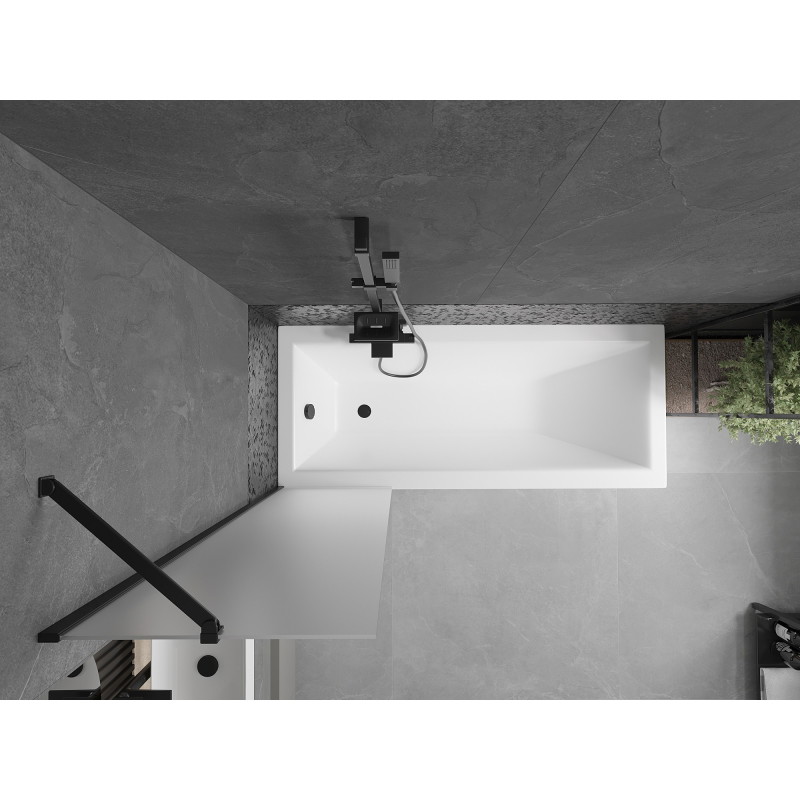 Mexen Next mampara de ducha de 1 panel 50 x 150 cm, escarcha, negro - 895-050-000-00-30-70