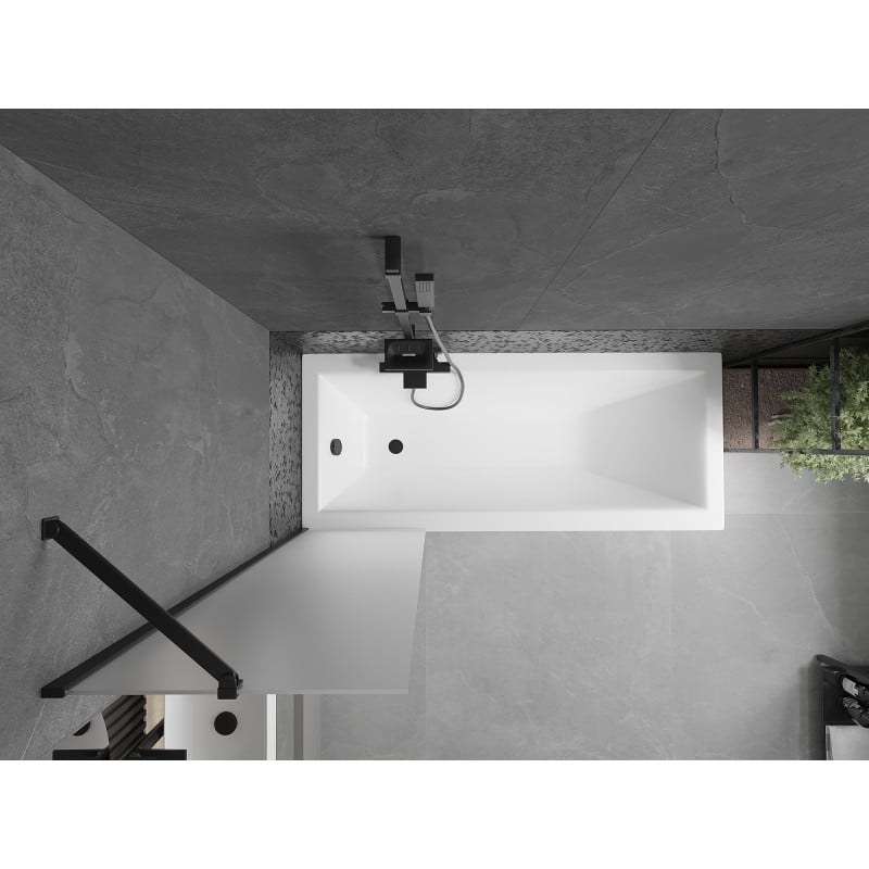 Mexen Next resguardo de duche de 1 painel 50 x 150 cm, fosco, preto - 895-050-000-00-30-70