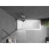 Mexen Next Badewannenfaltwand 1-teilig 60 x 150 cm, matt, Chrom - 895-060-000-00-30-01