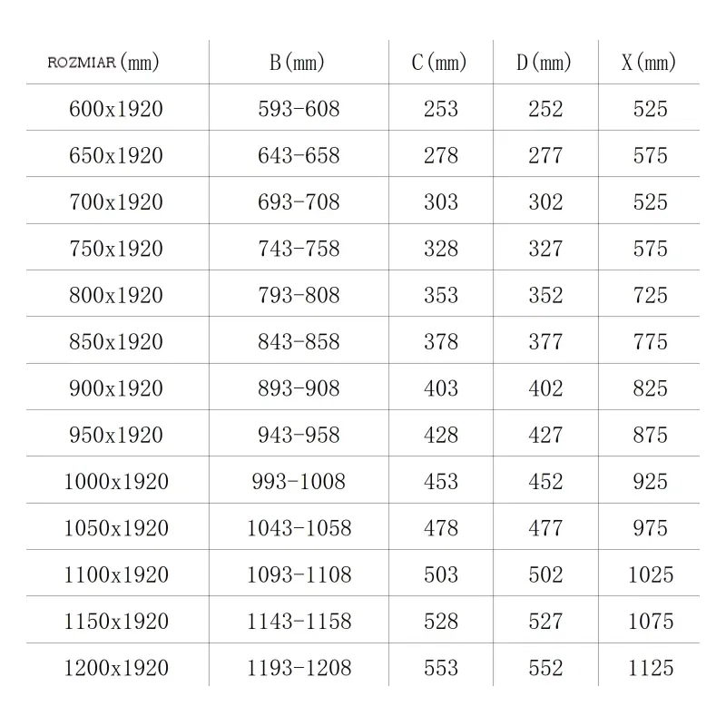 Mexen Lima Falttüren für Dusche 100 cm, transparent, schwarz - 856-100-000-70-00