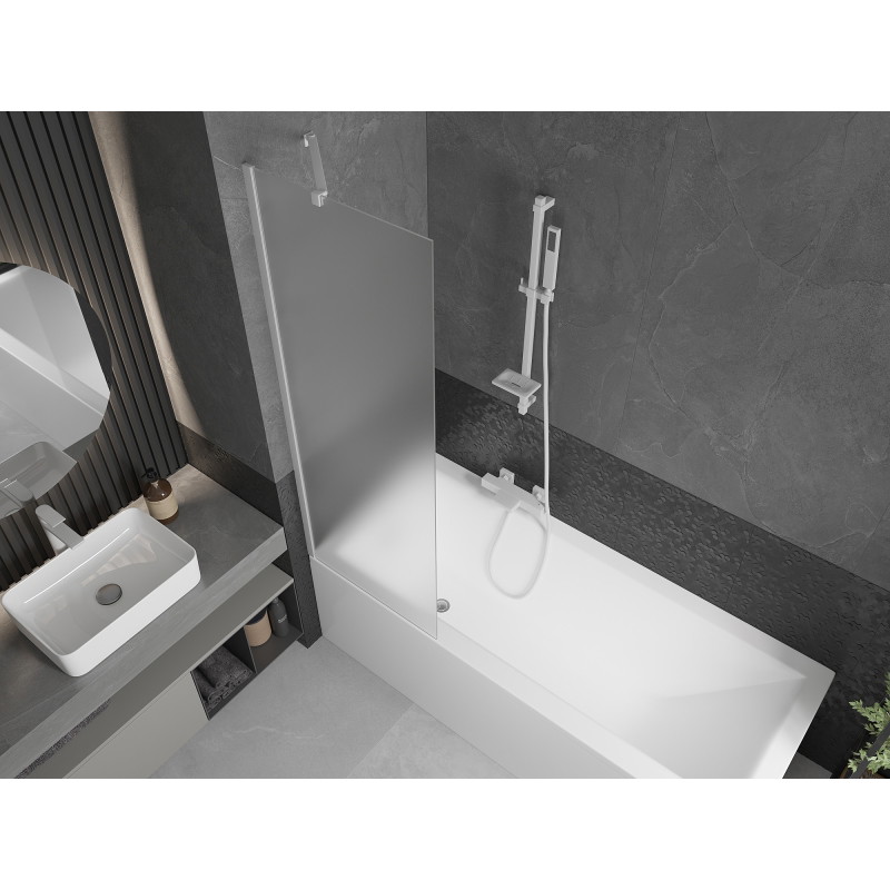 Mexen Next Badewannenfaltwand 1-teilig 60 x 150 cm, matt, weiß - 895-060-000-00-30-20