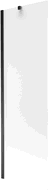 Mexen Next paravan za kadu, 1-krilni 60 x 150 cm, mat, crni - 895-060-000-00-30-70
