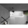 Mexen Next parawan nawannowy 1-skrzydłowy 60 x 150 cm, szron, czarny - 895-060-000-00-30-70